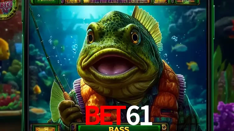 Personagem de peixe pescador do popular jogo de slot com tema de pescaria, uma das emocionantes opções de caça-níqueis para jogar e ganhar no cassino BET61.